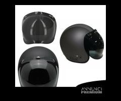 VISIERA BUBBLE BOLLA FUME SCURO CASCO 3 BOTTONI