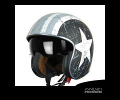 CASCO JET MOTO CAFE RACER CUSTOM ORIGINE OPACO