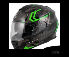 CASCO INTEGRALE SCORPION EXO491 VERDE VISIERA FUME