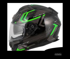 CASCO INTEGRALE SCORPION EXO491 VERDE VISIERA FUME