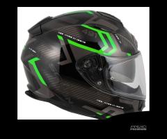 CASCO INTEGRALE SCORPION EXO491 VERDE VISIERA FUME