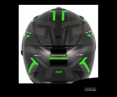 CASCO INTEGRALE SCORPION EXO491 VERDE VISIERA FUME - 6