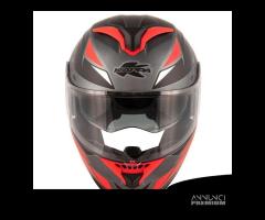 CASCO MODULARE KAPPA KV32 ROSSO P/J DOPPIA VISIERA