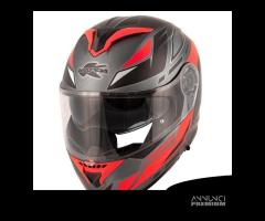 CASCO MODULARE KAPPA KV32 ROSSO P/J DOPPIA VISIERA