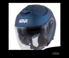 CASCO JET MOTO GIVI X22 BLU OPACO DOPPIA VISIERA