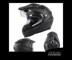 CASCO INTEGRALE MOTO ENDURO ADVENTURE S-LINE NERO