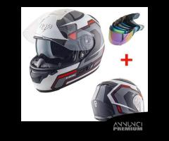 CASCO INTEGRALE NOS NS7F FIBRA + VISIERA SPECCHIO