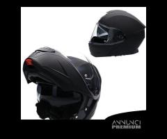 CASCO MODULARE SMK GULLWING NERO DOPPIA VISIERA