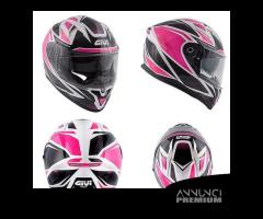 CASCO INTEGRALE MOTO GIVI 50.6 FOLLOW ROSA LUCIDO