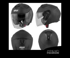 CASCO JET MOTO GIVI X22 NERO OPACO DOPPIA VISIERA