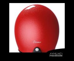 CASCO JET VINTAGE STORMER ROSSO + OCCHIALI CROMATI