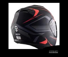 CASCO INTEGRALE MOTO NOS NS7F ROSSO FIBRA DI VETRO