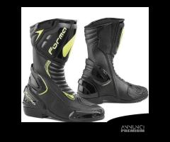 STIVALE PELLE MOTO RACING FORMA FRECCIA GIALLO