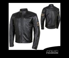 GIACCA PELLE MOTO CAFE RACER VINTAGE LEGEND UOMO - 1