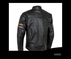 GIACCA PELLE MOTO CAFE RACER VINTAGE LEGEND UOMO - 3