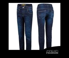 PANTALONE JEANS MOTO MOORE FIVE KEVLAR PROTEZIONI - 1