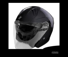 CASCO JET MOTO STORMER RUN NERO DOPPIA VISIERA