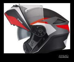 CASCO MODULARE CGM 508G ROSSO P/J DOPPIA VISIERA