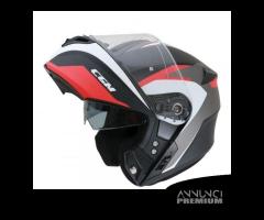 CASCO MODULARE CGM 508G ROSSO P/J DOPPIA VISIERA