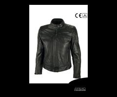 GIACCA PELLE VINTAGE MOTO CAFE RACER OJ J235 DONNA