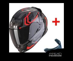 CASCO INTEGRALE SCORPION EXO 491 RED VISIERA FUME