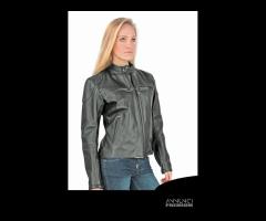 GIACCA PELLE MOTO OJ MIRAGE DONNA NERO PROTEZIONI