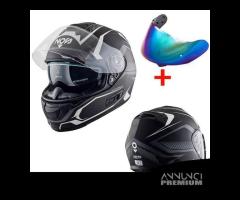 CASCO INTEGRALE NOS NS7F FIBRA + VISIERA SPECCHIO - 1