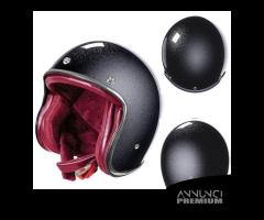 CASCO JET MOTO VINTAGE STORMER NERO + BUBBLE FUME - 2