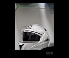 CASCO DIEFFE MODULARE DOPPIA VISIERA BIANCO LUCIDO