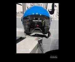 CASCO DIEFFE BABY VISIERA ELICOTTERO BLU LUCIDO