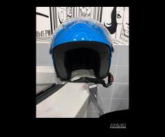 CASCO DIEFFE BABY VISIERA ELICOTTERO BLU LUCIDO