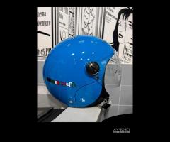 CASCO DIEFFE BABY VISIERA ELICOTTERO BLU LUCIDO