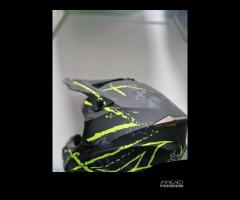 CASCO DIEFFE CROSS NERO E GIALLO