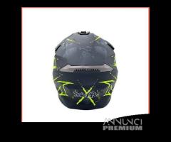 CASCO DIEFFE CROSS NERO E GIALLO