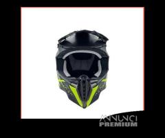 CASCO DIEFFE CROSS NERO E GIALLO