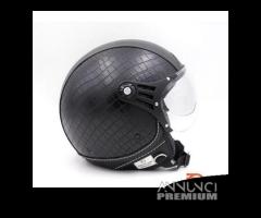 Casco dieffe demijet man in black linea luxury