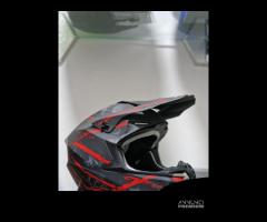 CASCO DIEFFE CROSS NERO E ROSSO