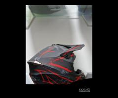 CASCO DIEFFE CROSS NERO E ROSSO