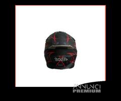 CASCO DIEFFE CROSS NERO E ROSSO