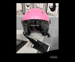 CASCO DIEFFE BABY VISIERA ELICOTTERO ROSA PERLATO