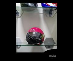 CASCO DIEFFE DEMIJET FUCSIA CON SCRITTA BIANCA