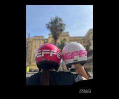 CASCO DIEFFE DEMIJET FUCSIA CON SCRITTA BIANCA