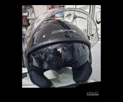 CASCO DIEFFE DOPPIA VISIERA NERO LUCIDO