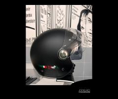 CASCO DIEFFE DEMIJET NERO OPACO DOPPIA VISIERA