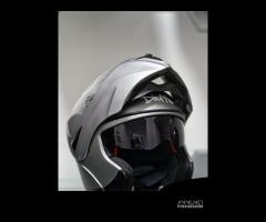 CASCO DIEFFE MODULARE DOPPIA VISIERA TITANIO OPACO