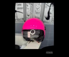 CASCO JFM FUCSIA LUCIDO CON VISIERA ELICOTTERO