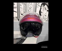 CASCO GARIBALDI DOPPIA VISIERA FUCSIA OPACO