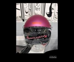 CASCO GARIBALDI DOPPIA VISIERA FUCSIA OPACO