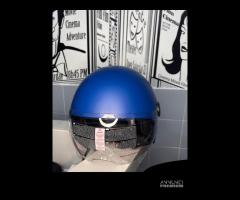 CASCO JFM BLU OPACO CON VISIERA ELICOTTERO