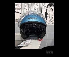 CASCO GARIBALDI DOPPIA VISIERA AZZURRO CROMATO